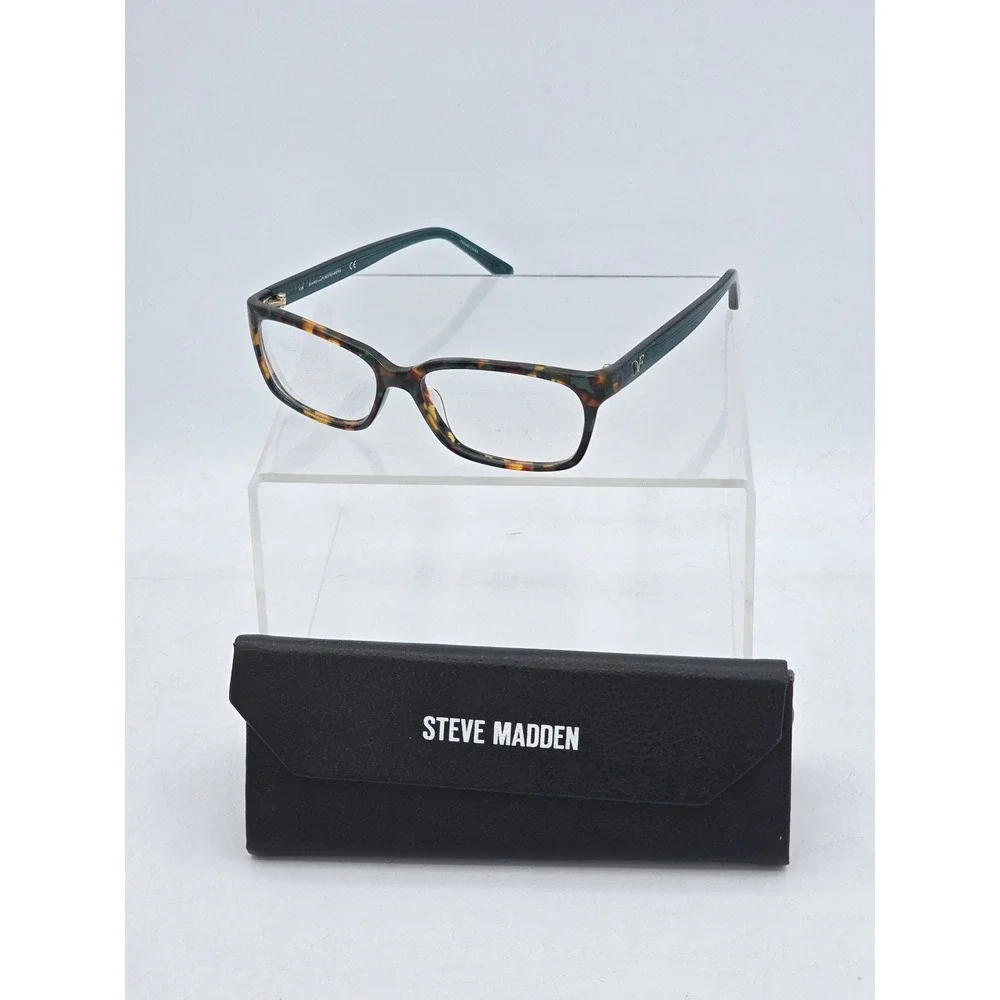 Steve Madden DAFNA Eyeglasses Women 53-15-135 Tortoise Teal Rectangular - VG